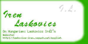 iren laskovics business card